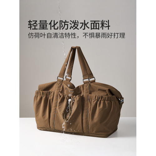 阿季新款輕便大容量旅行包女手提旅行袋運動健身包出差登機行李袋