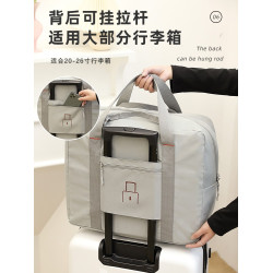 手提旅行包女短途套拉桿行李包袋大容量待産折曡收納健身防水包