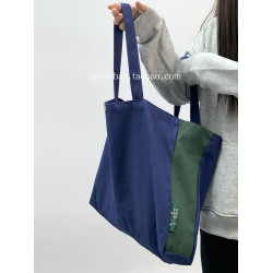 2026新款大容量撞色慵懶風帆布包包男女通用通勤瑜珈托特手提包袋