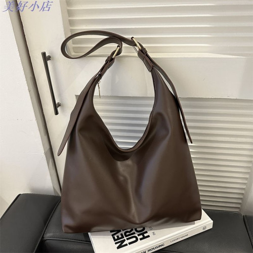 軟皮大容量包包女2023新款韓版時尚百搭單肩腋下包通勤質感托特包