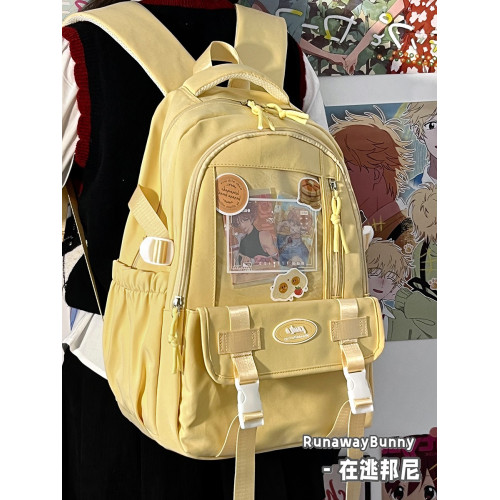 大容量百搭雙肩痛包JK二次元女校園透明基礎紥穀吧唧10cm娃包書包