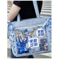 王櫓傑周邊TF四代粉絲應援時代峰峻吧唧穀子大容量單肩包絲帶痛包