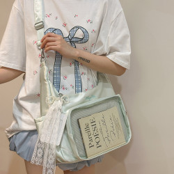 5.8花曦家新品 女可愛痛包單肩斜後後背包2025大容量托特包初中生挎包