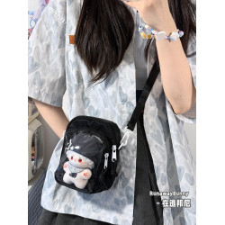 原創小食量基礎款痛包穀子吧唧包簡約二次元追星10cm單肩斜背娃包