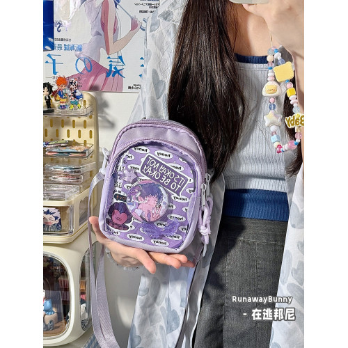 原創小食量基礎款痛包穀子吧唧包簡約二次元追星10cm單肩斜背娃包