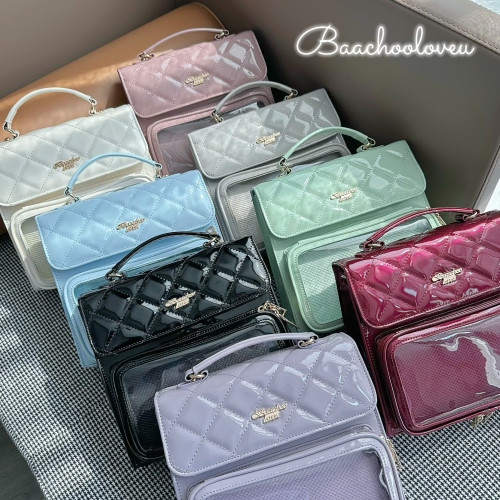 Baachoo原創 漆皮菱格痛包雙肩斜背手提日常通勤小食量 Baachoo原創 漆皮菱格痛包雙肩斜背手提日常通勤小食量