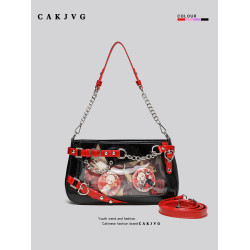 CAKJVG原創小衆y2k辣妹包包女新款吧唧穀子小食量痛包單肩斜後後背包