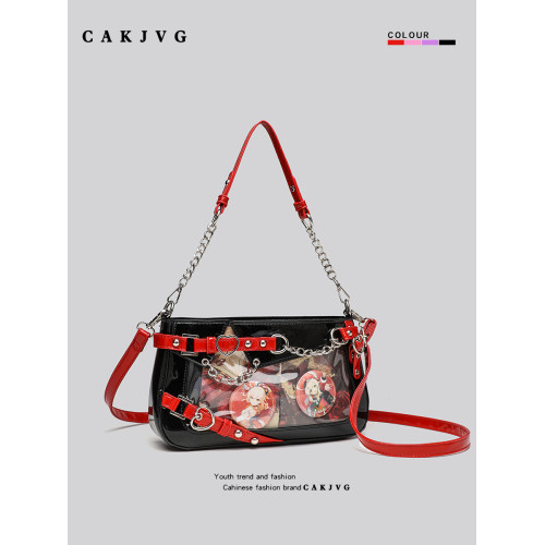 CAKJVG原創小衆y2k辣妹包包女新款吧唧穀子小食量痛包單肩斜後後背包