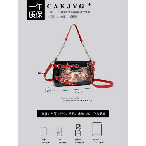 CAKJVG原創小衆y2k辣妹包包女新款吧唧穀子小食量痛包單肩斜後後背包