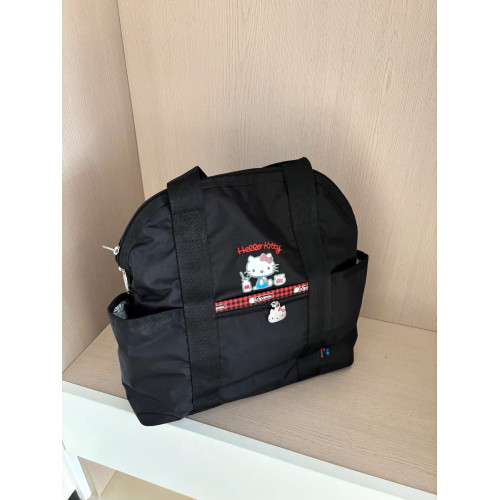 2025新款hellokitty雙肩包黑色兩用包書包旅行包大容量百搭手提包