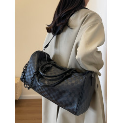 網紅短途旅行包大容量手提出差行李收納包韓版pu運動健身瑜珈包潮