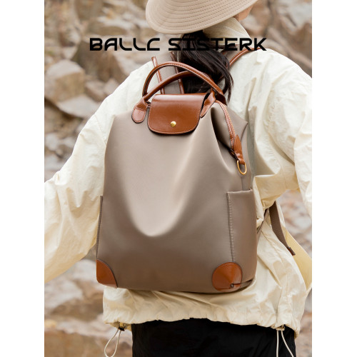 BALLCSISTERK原創輕便大容量尼龍布雙肩包旅行後後背包戶外通勤電腦包