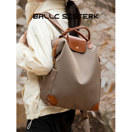 BALLCSISTERK原創輕便大容量尼龍布雙肩包旅行後後背包戶外通勤電腦包