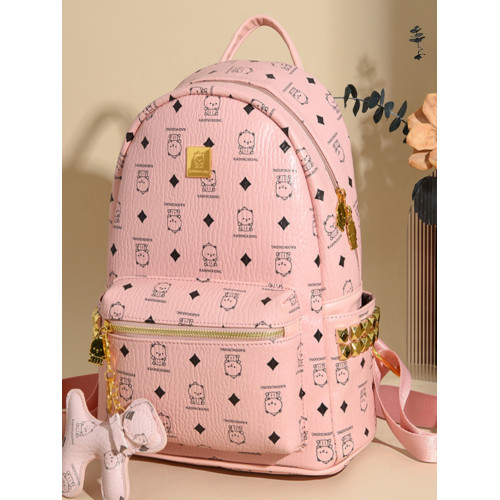 熱門精品新款時尚韓版洋氣鉚釘後後背包印花大容量雙肩包女包百搭學生 熱門精品新款時尚韓版洋氣鉚釘後後背包印花大容量雙肩包女包百搭學生