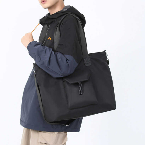 手提單肩包潮牌大容量托特包男休閒電腦後後背包購物袋斜後後背包通勤包女