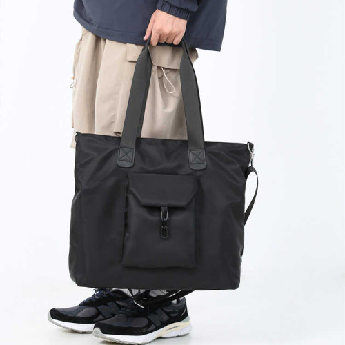 手提單肩包潮牌大容量托特包男休閒電腦後後背包購物袋斜後後背包通勤包女