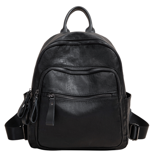 香港2026新款真皮雙肩女士包大容量百搭書包休閒軟皮斜背多用後後背包