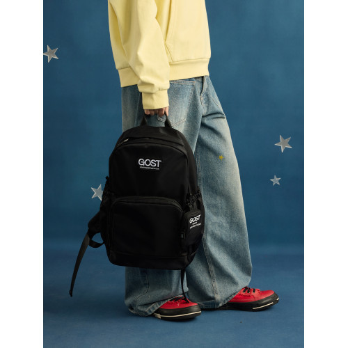 GOST簡約百搭大容量雙肩包輕便大書包短途出行旅行包電腦包後後背包