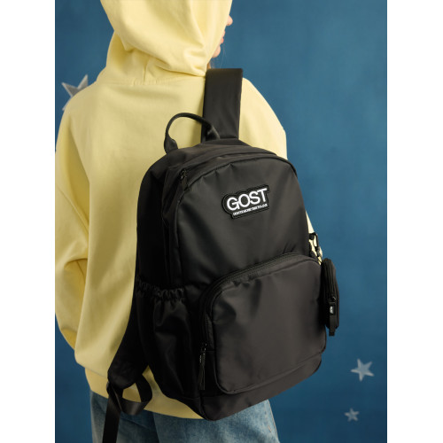 GOST簡約百搭大容量雙肩包輕便大書包短途出行旅行包電腦包後後背包