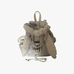 高級感可愛毛絨絨兔耳朵帽子雙肩包2025秋冬新款大容量百搭後後背包女