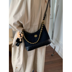 今年流行高級感菱格鏈條包斜後後背包2025新款潮百搭時尚小包包女款