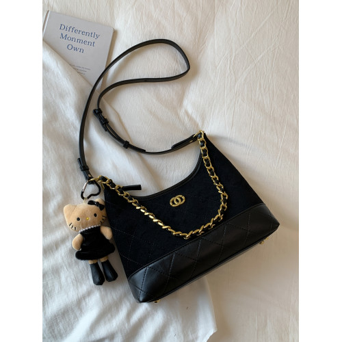 今年流行高級感菱格鏈條包斜後後背包2025新款潮百搭時尚小包包女款