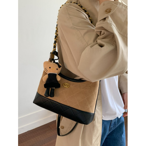 今年流行高級感菱格鏈條包斜後後背包2025新款潮百搭時尚小包包女款