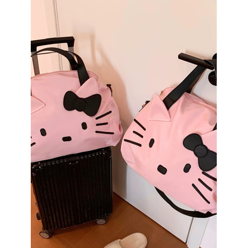 可愛Kitty旅行收納包可掛行李箱可攜式大容量手提單肩包學生化妝包 可愛Kitty旅行收納包可掛行李箱可攜式大容量手提單肩包學生化妝包