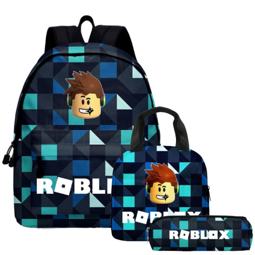 Roblox書包筆袋餐包套裝羅布樂思小學生初中生後後背包大容量旅行包