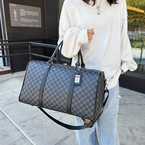 韓版手提行李包男女出差大容量旅行包商務旅遊包單肩斜後後背包健身包