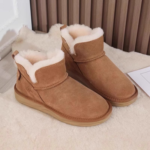 爆款網紅東北雪地靴女款2025冬季新款加絨加厚保暖雪地棉鞋麵包鞋