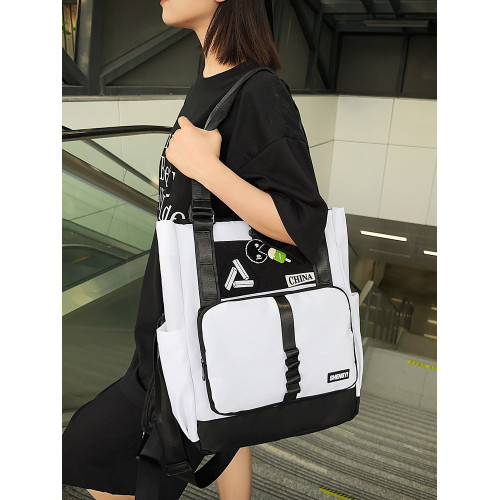 一式三用雙肩包男機能風潮流電腦包大容量個性郵差包大學生書包女