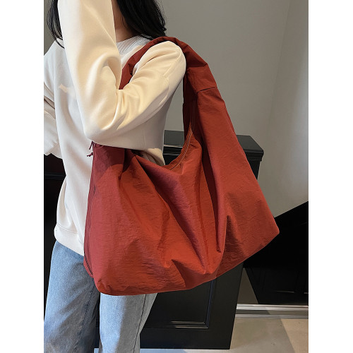 日系休閒大容量帆布包包女2026新款單肩包輕便布袋學生上課托特包