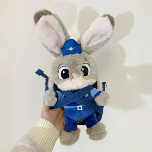 瘋狂動物城包包硃迪尼克毛絨公仔斜後後背包可拆卸公仔玩偶單肩斜後後背包