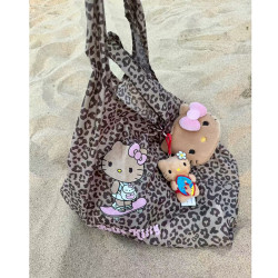 HelloKitty2025新款豹紋ins辣妹托特包韓系大容量單肩購物袋