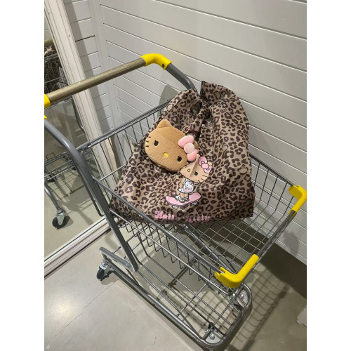 HelloKitty2025新款豹紋ins辣妹托特包韓系大容量單肩購物袋