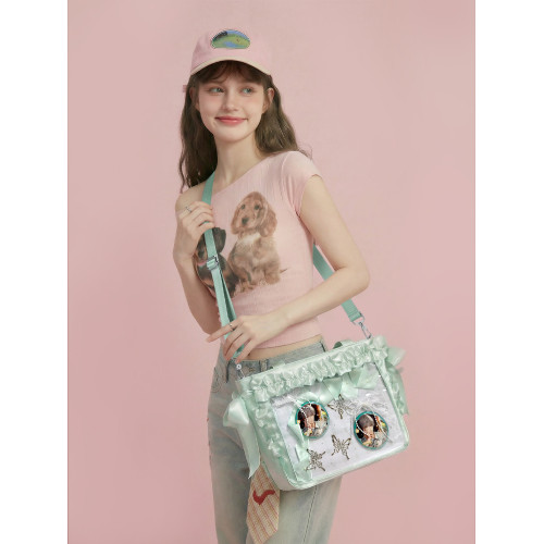 AORDA 小食量絲帶痛包斜背輕盈痛日常二次元托特包大腸痛吧唧娃包