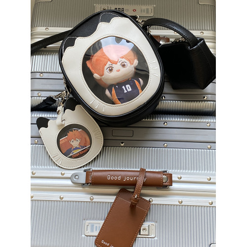 準備上岸的錢一波|貓咪雙層10-15cm娃包可愛萌趣斜後後背包二次元痛包