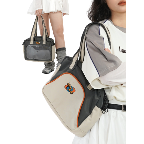 NULLBAG原創小衆大食量透明娃包日常休閒痛包單肩斜後後背包學生通勤