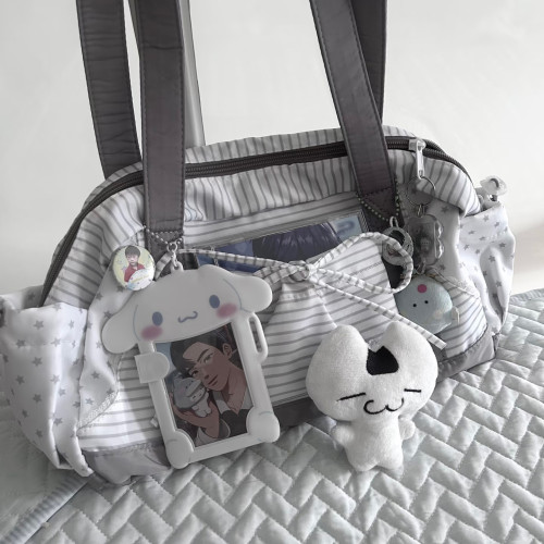 2025新款音符星星波點單肩包旅遊通勤腋下包包大容量波士頓包