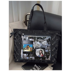 白鹿白夢妍粉絲鹿茸應援徽章單肩包絲帶痛包大容量學生少女心手提