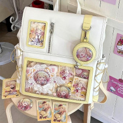 中小食量大容量學院痛日系穀子吧唧痛包甜美雙肩包學生卡通書包