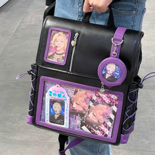 中小食量大容量學院痛日系穀子吧唧痛包甜美雙肩包學生卡通書包