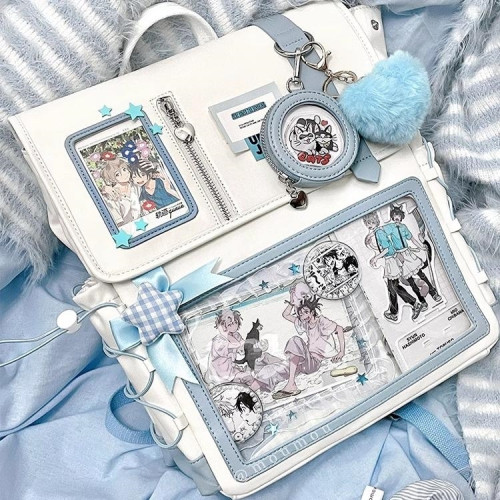 中小食量大容量學院痛日系穀子吧唧痛包甜美雙肩包學生卡通書包