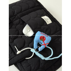 多功能手提電腦包高級感小衆14寸使用於聯想華爲MacBookm4防摔防震筆記型電腦包16寸女通勤百搭ins大容量