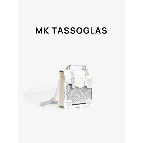 日本MK TASSOGLAS小食量痛包日常百搭透明斜後後背包包二次元徽章吧唧
