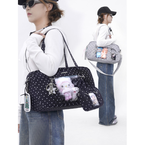 木與石韓系日常款波點痛包追星斜後後背包小食量10cm娃包大容量托特包