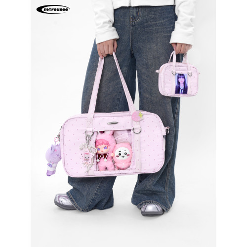 木與石韓系日常款波點痛包追星斜後後背包小食量10cm娃包大容量托特包