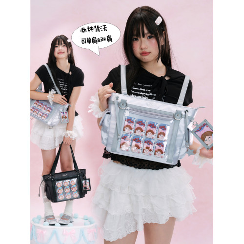 LOLA DESIGN星星痛 漫展單肩包可愛鏈條通勤學生大食量單肩托特包