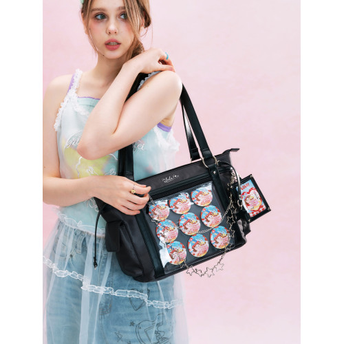 LOLA DESIGN星星痛 漫展單肩包可愛鏈條通勤學生大食量單肩托特包